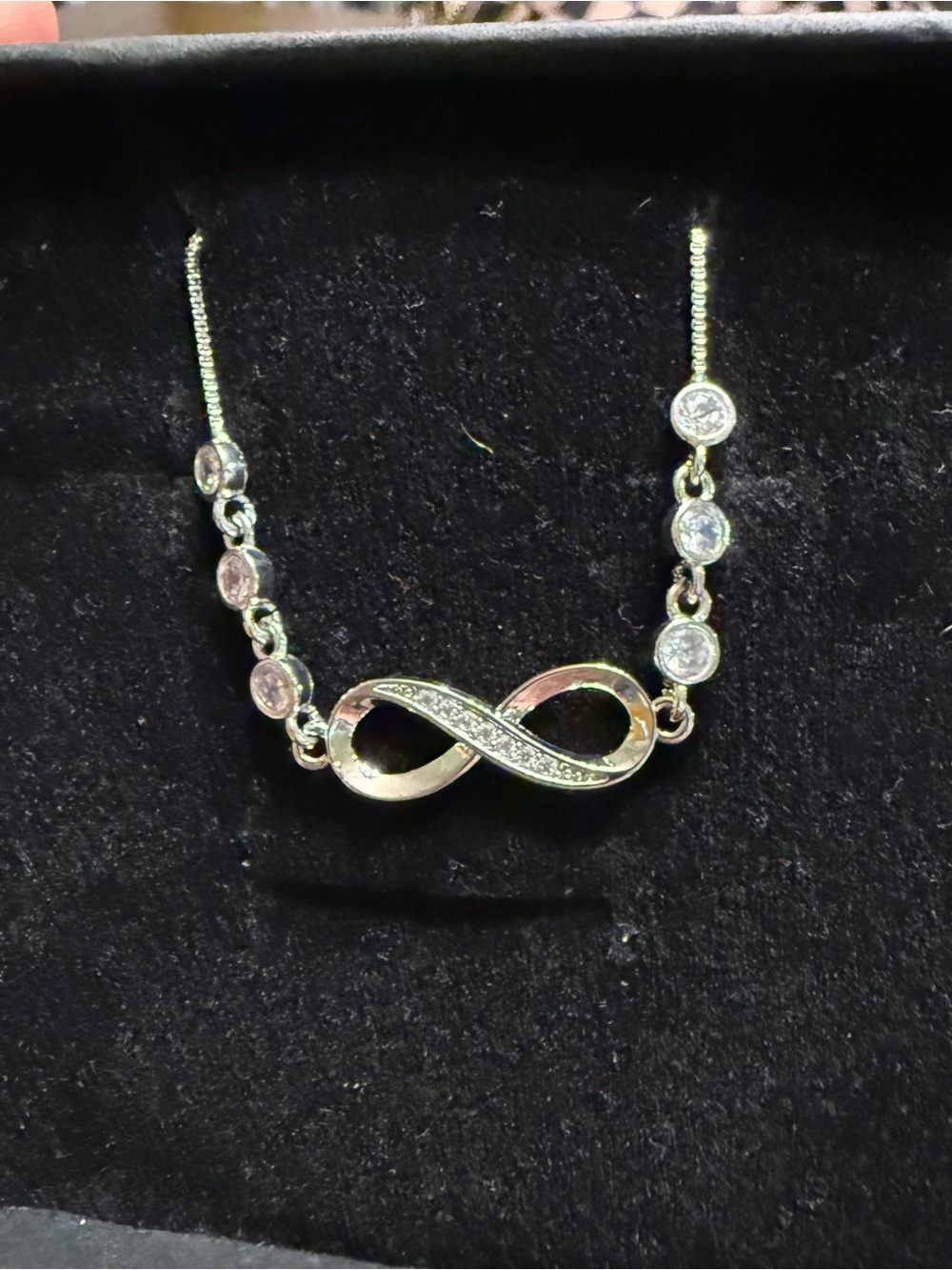 For daughter in law gift box- Silver Infinity Pendant Necklace Women Jewelry